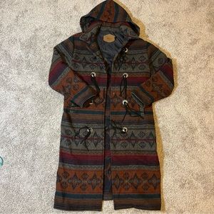 VINTAGE WOOLRICH ‘NAVAJO BLANKET’ OVERCOAT SIZE LARGE